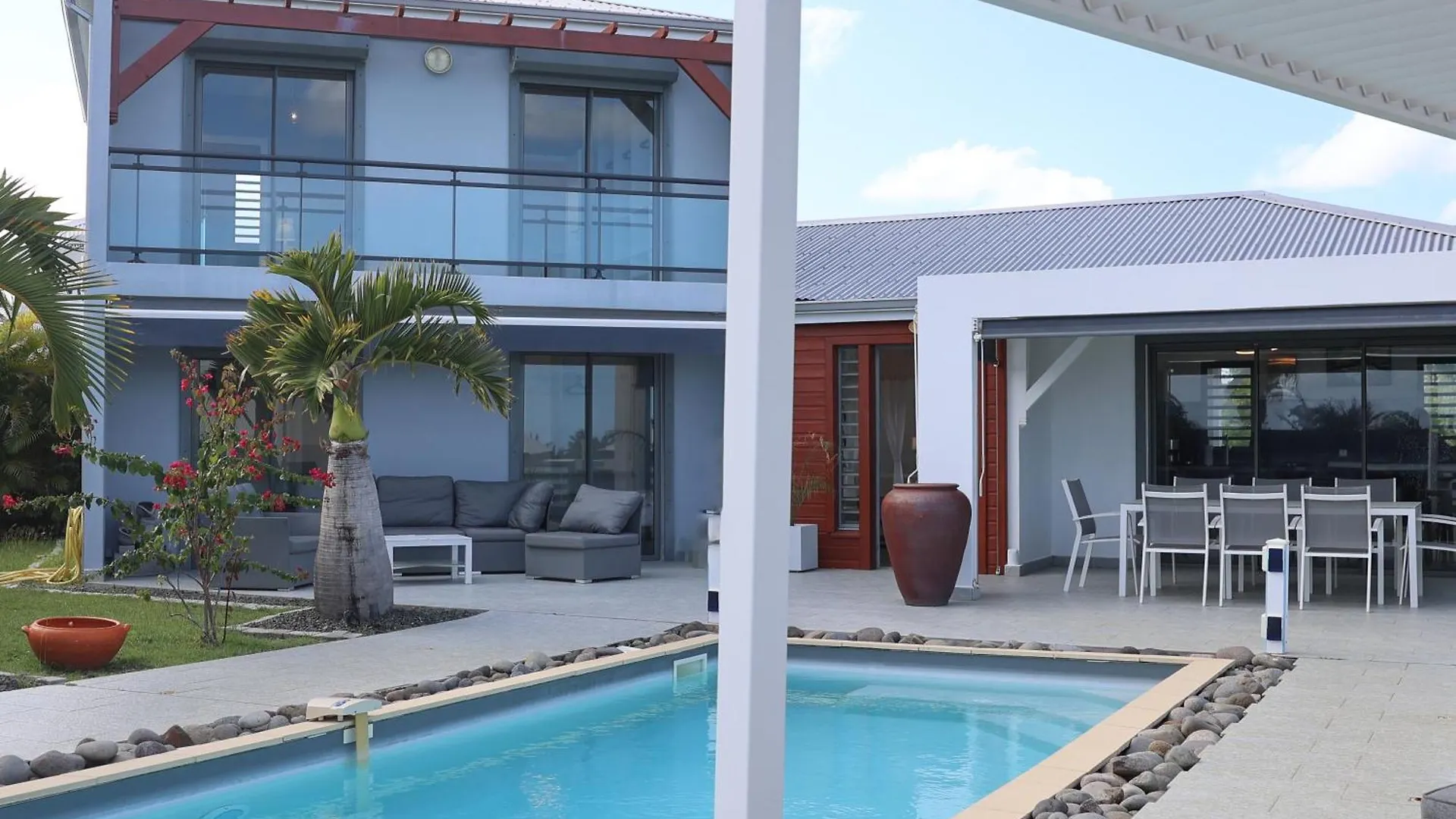 Villa Aux Orchidees - 3 Chambres Piscine Vue Mer - Salon Climatisee 圣安尼