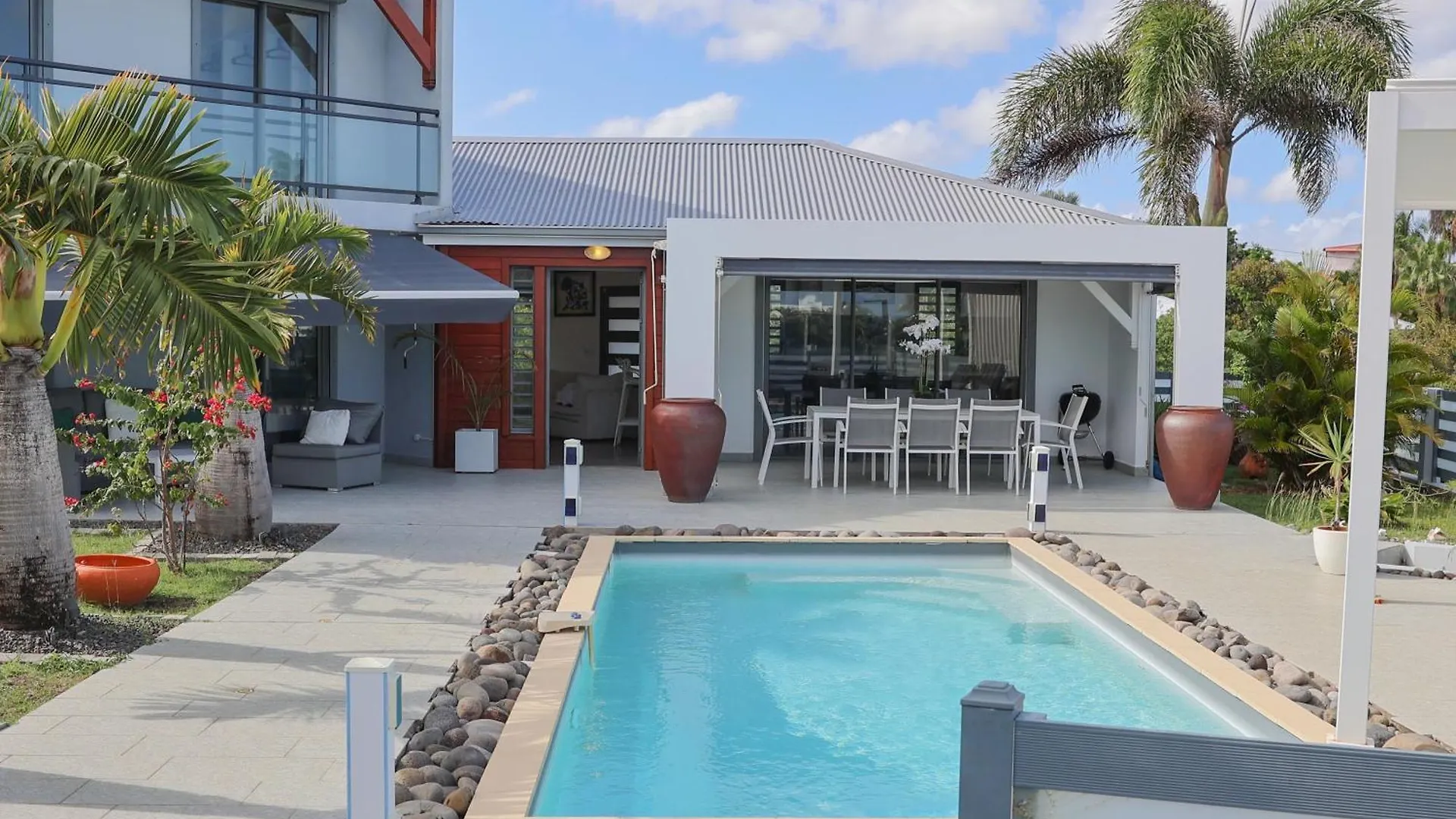 Villa Aux Orchidees - 3 Chambres Piscine Vue Mer - Salon Climatisee 圣安尼 瓜德罗普