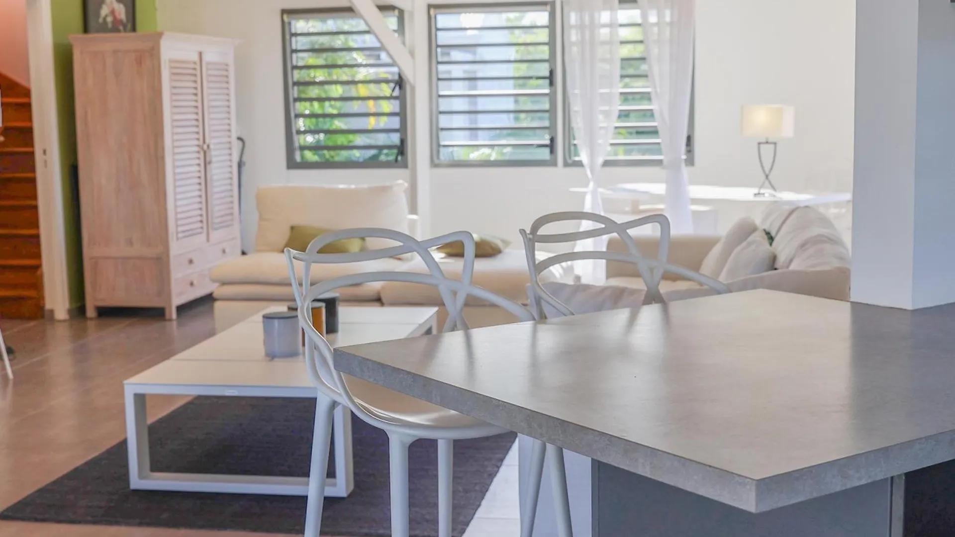 Villa Aux Orchidees - 3 Chambres Piscine Vue Mer - Salon Climatisee 圣安尼