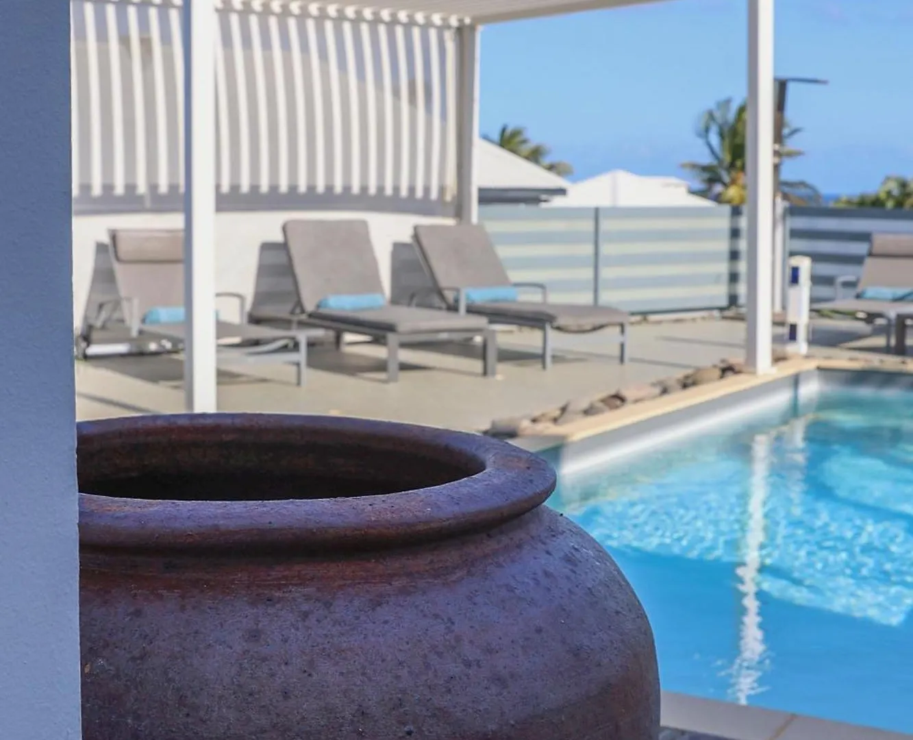 Villa Aux Orchidees - 3 Chambres Piscine Vue Mer - Salon Climatisee 圣安尼