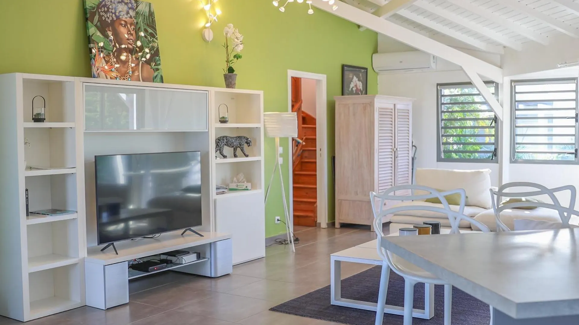 Villa Aux Orchidees - 3 Chambres Piscine Vue Mer - Salon Climatisee 圣安尼