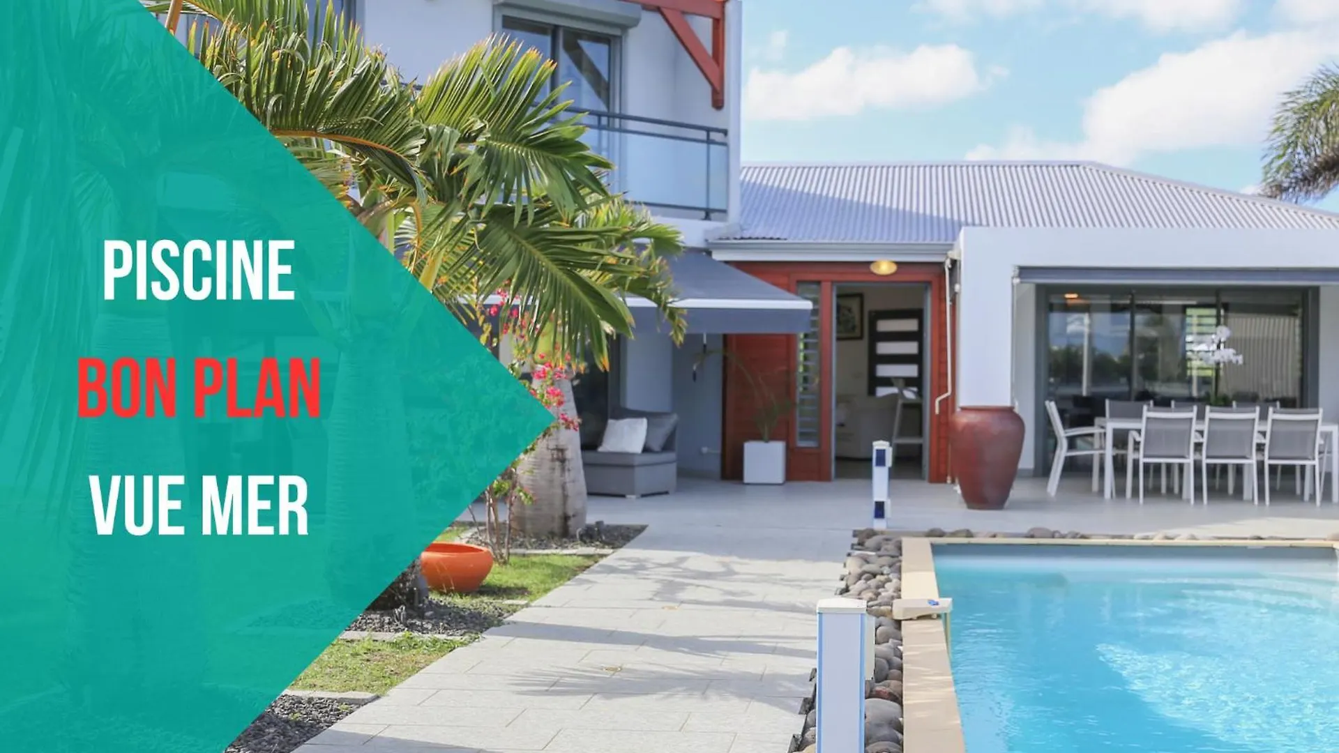 Villa Aux Orchidees - 3 Chambres Piscine Vue Mer - Salon Climatisee 圣安尼